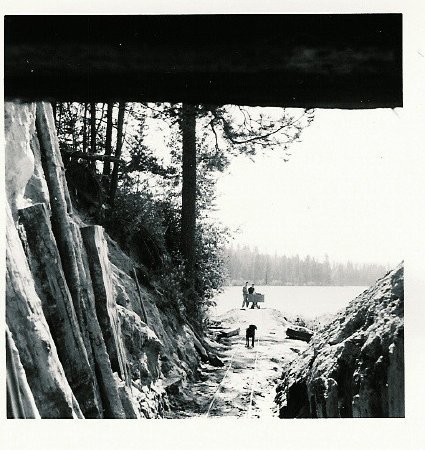 Kalispell Bay mine looking at lake