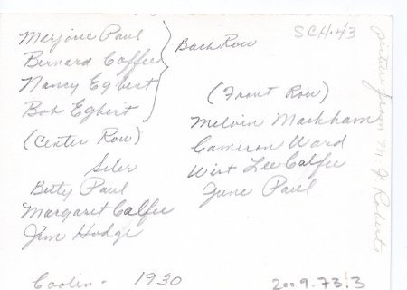 2009.73.3 Coolin School  Class 1930