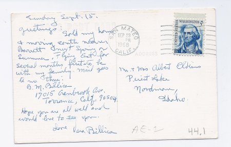 back of postcard