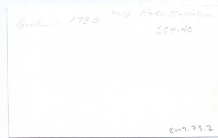 2009.73.2 Coolin School Yard 1930 back of photo