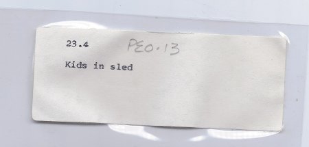 23.4 Snow Valley School Children on Horse Sled file folder label