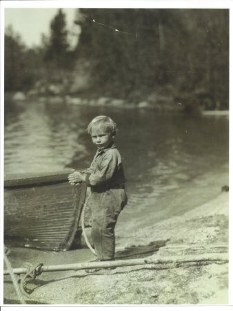 Roy Johnson with rowboat