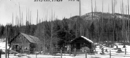 2011.21.13 Two Log Cabins in Winter, Nordman 1928