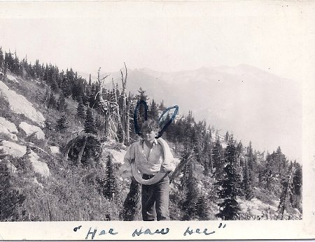 packing wire up Bugle Ridge - 1931