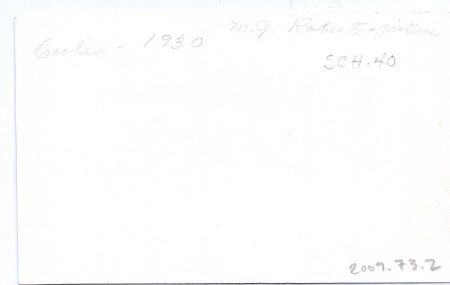 2009.73.2 Coolin School Yard 1930 back of photo