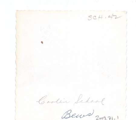 2009.71.1 Coolin School 1957 - 1958 back of photograph