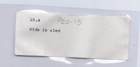 23.4 Snow Valley School Children on Horse Sled file folder label