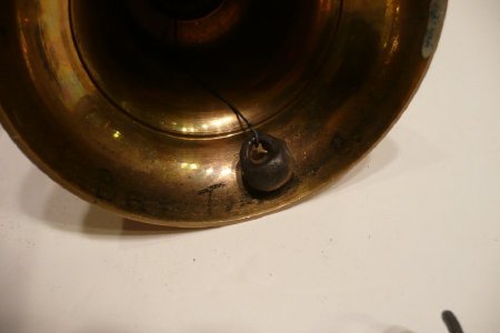 grease pencil marks inside bell